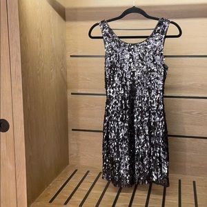 Black backless dress